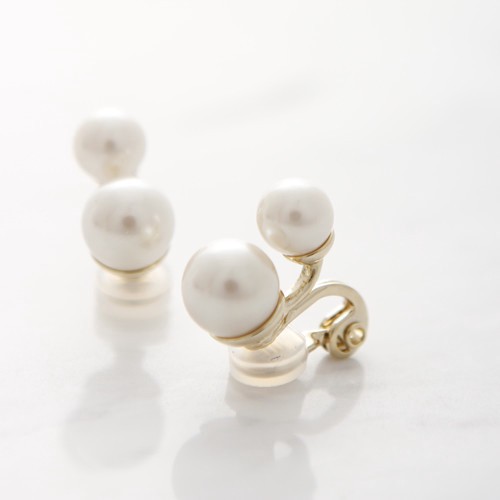 JewCas ダブルパールエアイヤリング[JC2128]