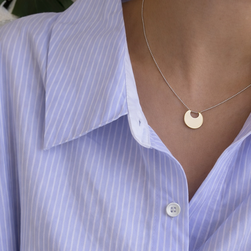 flat metal ネックレス