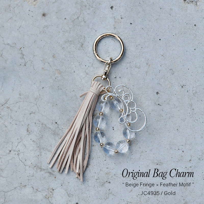 オリジナルバッグチャーム ピンク×ウィング[JC4935]
