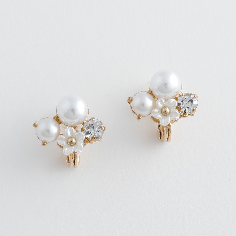 JewCas フルールパールエアフィットイヤリング [JC4952]