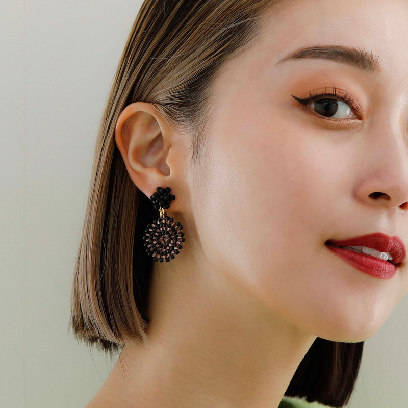 JewCas シアーサークルビーズエアフィットイヤリング [JC4957]