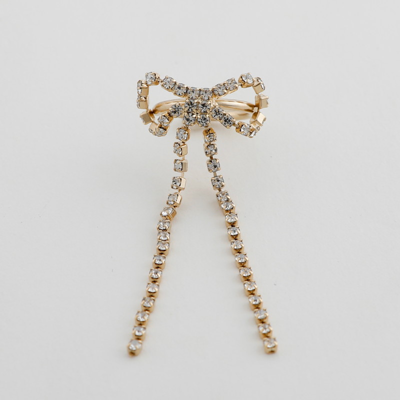 JewCas JCQリボンガラスストーンイヤカフ [JCQ0204]