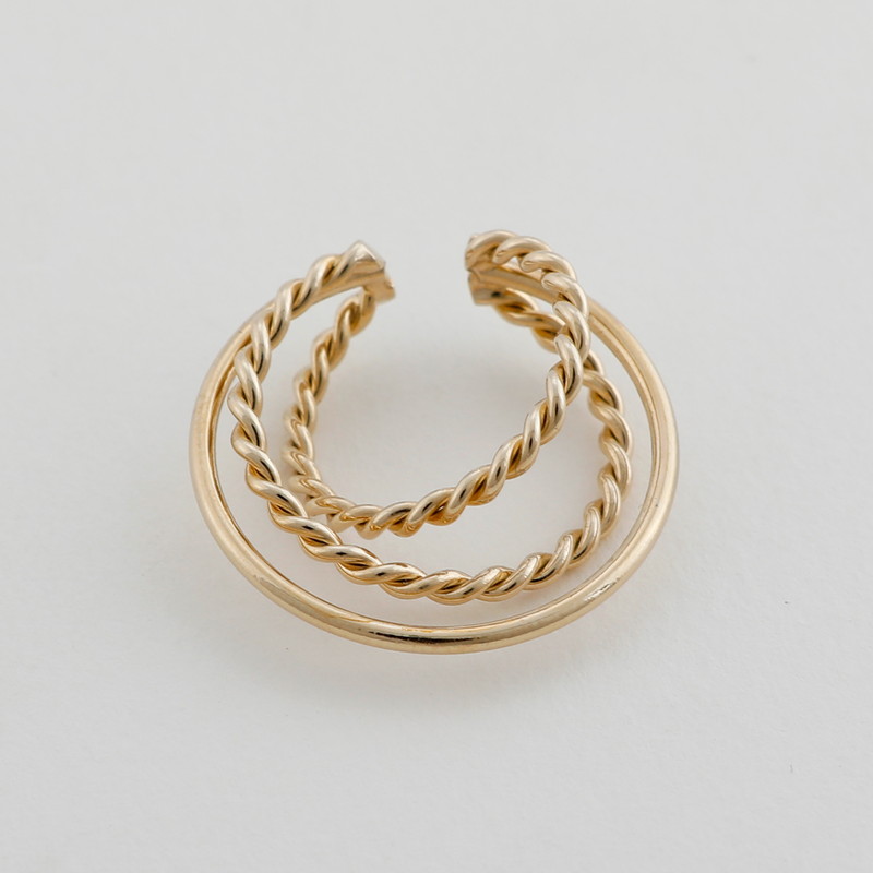 JewCas JCQねじりレイヤーイヤカフ [JCQ0205]