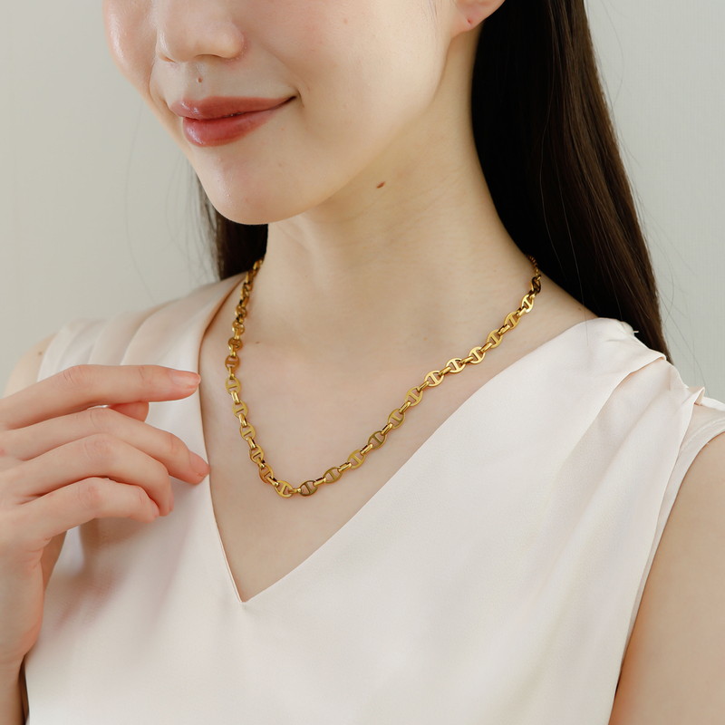 ステンレスチェーンネックレス [JCQ0209]