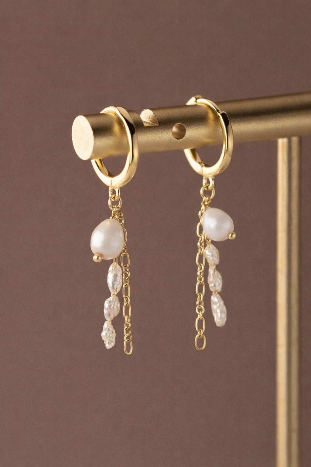 MALLOLINA 淡水パールボリュームピアス[MLPB0021]