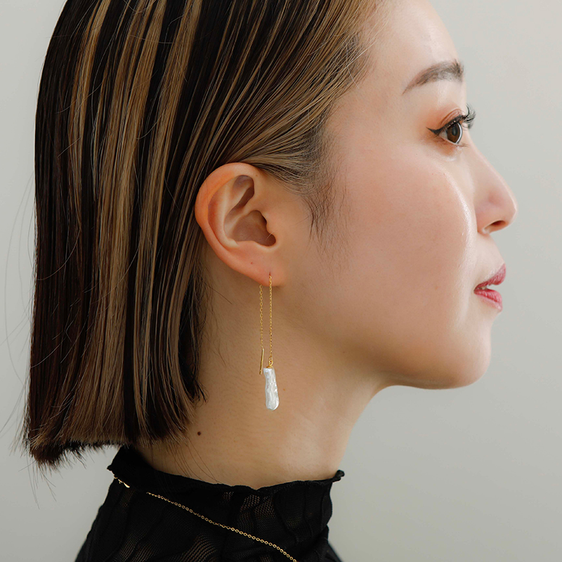 MALLOLINA PEARIST 淡水パールピアス[MLPS0040a]