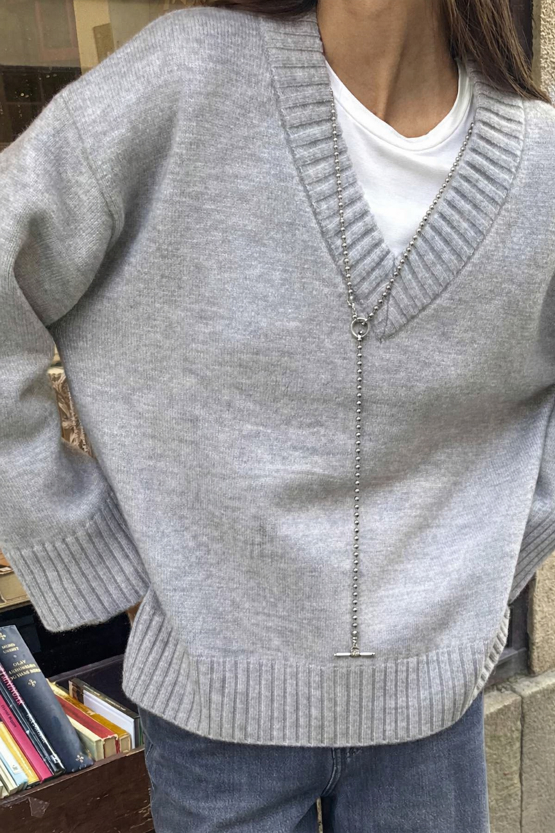 【金属アレルギー対応ノットアレプラス】ロングボールY字ネックレス[NOP0151]