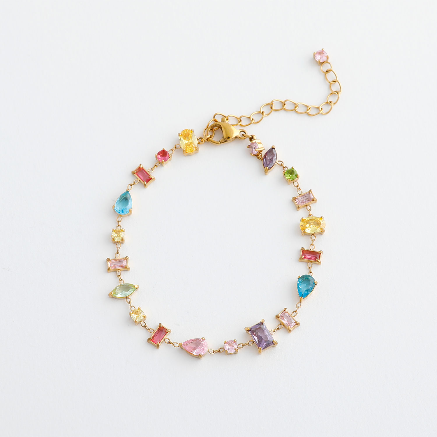 【金属アレルギー対応ノットアレプラス】カラージルコニアブレスレット[NOP0153]