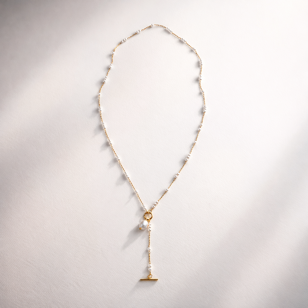 【金属アレルギー対応ノットアレプラス】ステンレスパールネックレス[NOP0167]