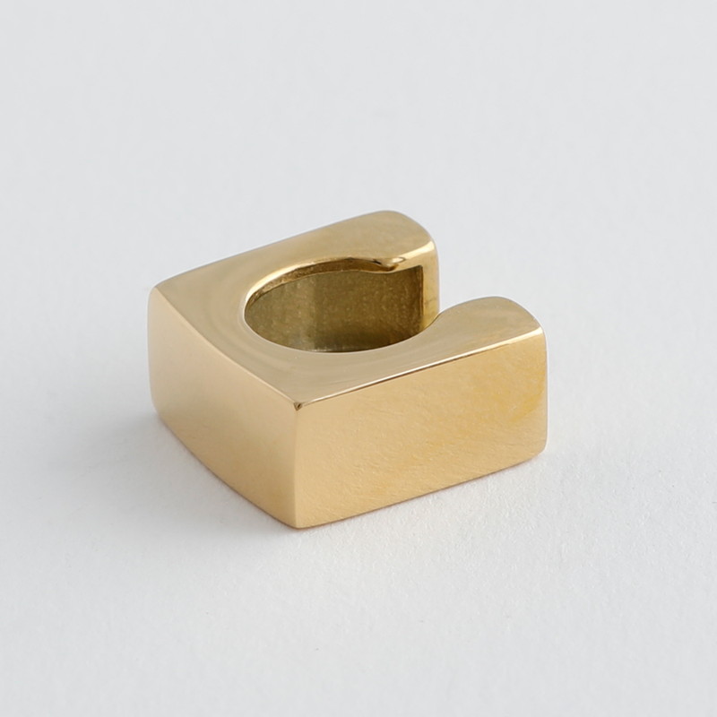 【金属アレルギー対応ノットアレプラス】カクカクメタルイヤカフ[NOP0171]